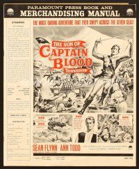8r545 SON OF CAPTAIN BLOOD pressbook '62 giant full-length image of barechested pirate Sean Flynn!