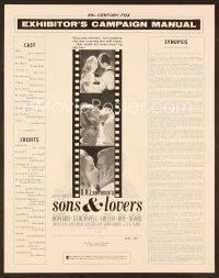 8r548 SONS & LOVERS pressbook '60 from D.H. Lawrence's novel, Dean Stockwell & sexy Mary Ure!