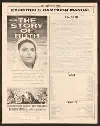 8r557 STORY OF RUTH pressbook '60 Stuart Whitman, Tom Tryon, Biblical!