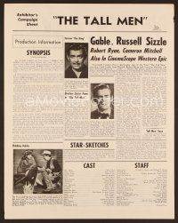 8r568 TALL MEN pressbook R60s Clark Gable, sexy Jane Russell, Robert Ryan!
