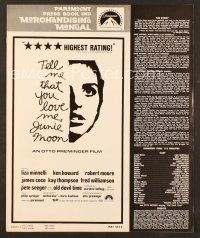 8r574 TELL ME THAT YOU LOVE ME JUNIE MOON pressbook '70 Otto Preminger, art of Liza Minnelli!