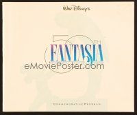 8r064 FANTASIA program R90 great image of Mickey Mouse & others, Disney musical cartoon classic!