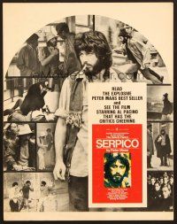 8r015 SERPICO standee '74 cool images of Al Pacino, Sidney Lumet crime classic!