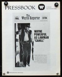 8r224 CAHILL pressbook '73 classic United States Marshall John Wayne!