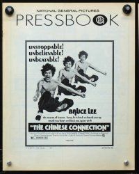 8r234 CHINESE CONNECTION pressbook '73 great images of kung fu master Bruce Lee!