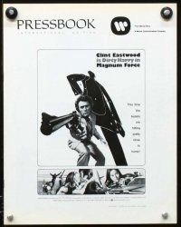 8r401 MAGNUM FORCE int'l pressbook '73 Clint Eastwood is Dirty Harry pointing his huge gun!