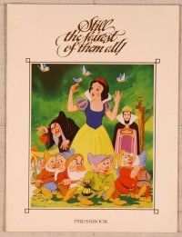 8r539 SNOW WHITE & THE SEVEN DWARFS pressbook R83 Walt Disney animated cartoon fantasy classic!