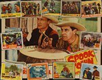 8s015 LOT OF 12 COWBOY WESTERN LOBBY CARDS lot '38 - '52 lots of cool B-western cowboy images!