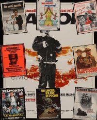 8s021 LOT OF 40 FOLDED FRENCH & CANADIAN POSTERS lot '63-'83 Patton, Alfredo Garcia, Nutty Professor