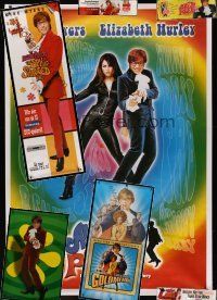 8s041 LOT OF 7 UNFOLDED AUSTIN POWERS BANNERS & OVERSIZED POSTERS lot '97-'02 lots of groovy images!