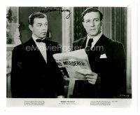 8s077 LAWRENCE TIERNEY signed 8x10 REPRO still '80s close up reading newspaper from Born to Kill!