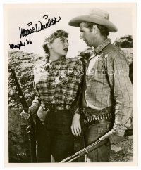 8s079 MARIE WINDSOR signed 8x10 REPRO still '86 close up as a cowgirl holding a rifle!