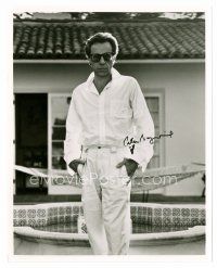 8s086 PETER BOGDANOVICH signed 8x10 REPRO still '80s full-length portrait in all white & shades!