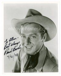 8s087 RAND BROOKS signed 8x10 REPRO still '78 head & shoulders portrait in cowboy costume!