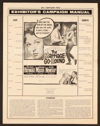 8s292 MARRIAGE-GO-ROUND pressbook '60 Julie Newmar borrows Susan Hayward's husband James Mason!