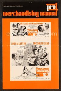 8s316 TREASURE OF MAKUBA pressbook '67 Cameron Mitchell, loot & lust in the South Seas!