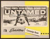 8s319 UNTAMED pressbook '55 Tyrone Power & Susan Hayward in Africa with native tribe!