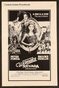 8s320 WANDA NEVADA pressbook '79 gamblers Brooke Shields holding 4 aces poker hand & Peter Fonda