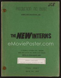 8s220 NEW INTERNS final draft script September 30, 1963, screenplay by Wilton Schiller & John Rich!