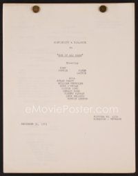 8s231 SON OF ALI BABA continuity & dialogue script Dec 31, 1951, screenplay by Gerald Drayson Adams