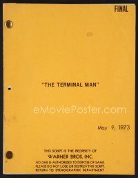 8s236 TERMINAL MAN final draft script May 9, 1973, screenplay by director Mike Hodges!