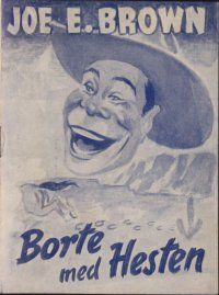 8s186 SHUT MY BIG MOUTH Danish program '47 art of cowboy Joe E. Brown in the laugh-loaded comedy!