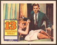 8t140 13 FRIGHTENED GIRLS LC '63 William Castle, sexy girl in life or death struggle with man!