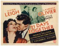 8t019 21 DAYS TOGETHER TC '40 art of Vivien Leigh who loves possible murderer Laurence Olivier!