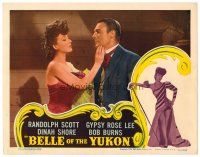 8t190 BELLE OF THE YUKON LC '44 close up of Randolph Scott & sexy Gypsy Rose Lee!