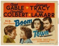 8t037 BOOM TOWN TC R56 Clark Gable, Spencer Tracy, Claudette Colbert, Hedy Lamarr