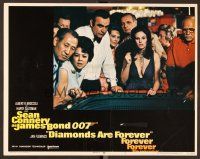 8t290 DIAMONDS ARE FOREVER LC #5 '71 Sean Connery as James Bond & sexy Lana Wood at craps table!