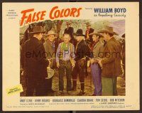 8t310 FALSE COLORS LC #3 '43 William Boyd as Hopalong Cassidy & Andy Clyde caught by outlaws!