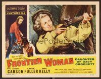 8t332 FRONTIER WOMAN LC #2 '56 Daughter of Davy Crockett, Cindy Carson close up with rifle!