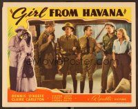 8t341 GIRL FROM HAVANA LC '40 Claire Carleton & Dennis O'Keefe hold men at gunpoint!