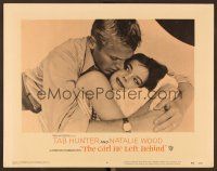 8t342 GIRL HE LEFT BEHIND LC #6 '56 romantic image of Tab Hunter about to kiss Natalie Wood!