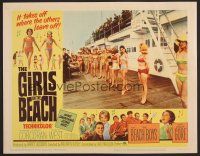 8t345 GIRLS ON THE BEACH LC #6 '65 Noreen Corcoran & LOTS of sexy babes in bikinis!