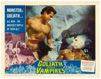 8t348 GOLIATH & THE VAMPIRES LC #2 '64 Gordon Scott must save kidnapped women from an evil zombie!