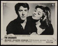 8t354 GRADUATE int'l LC #4 '68 sexy Anne Bancroft looks at perplexed Dustin Hoffman!