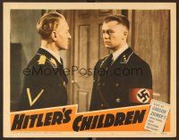 8t384 HITLER'S CHILDREN LC '43 Tim Holt in Nazi uniform standing at attention by Otto Kruger!