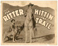 8t064 HITTIN' THE TRAIL TC R40s Tex Ritter & White Flash, Tommy Bupp and his Police Dog Smokey!
