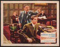 8t389 HOUSE OF STRANGERS LC #3 '49 Edward G. Robinson in courtroom stands behind Richard Conte!
