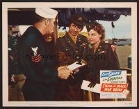 8t396 I WAS A MALE WAR BRIDE LC #3 '49 wacky image of Cary Grant in drag with Ann Sheridan, Hawks