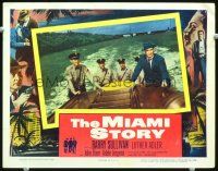 8t494 MIAMI STORY LC '54 Barry Sullivan in a speedboat puts the Big Heat on the mob!