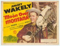 8t081 MOON OVER MONTANA TC '46 wonderful c/u of singing cowboy Jimmy Wakely with guitar & horse!