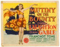 8t082 MUTINY ON THE BOUNTY TC '35 different full-length art of sexy Movita over ship!