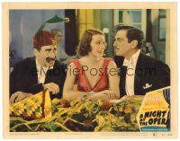 8t516 NIGHT AT THE OPERA LC #5 R48 Kitty Carlisle between Groucho Marx & Walter King!