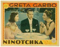 8t520 NINOTCHKA LC '39 Melvyn Douglas between Greta Garbo & Ina Claire, Ernst Lubitsch!