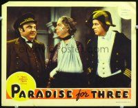8t543 PARADISE FOR THREE LC '38 wounded Edna May Oliver between two guys in uniforms!