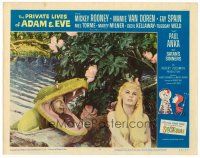 8t573 PRIVATE LIVES OF ADAM & EVE LC #8 '60 sexy naked Mamie Van Doren & serpent Mickey Rooney!
