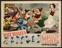 8t651 SNOW WHITE & THE SEVEN DWARFS LC R44 Disney, great image of Snow White dancing with all 7!